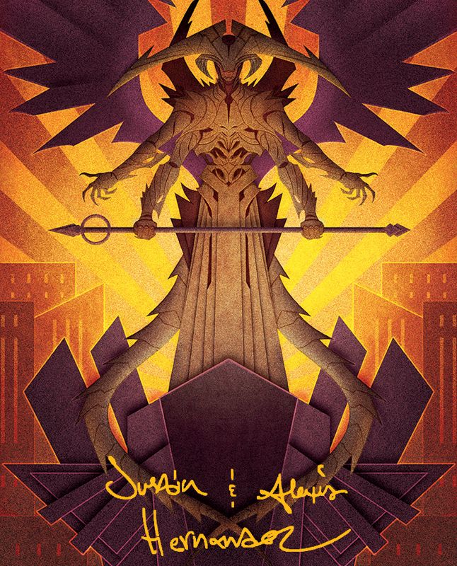 Atraxa, Praetors' Voice Art Card (Gold-Stamped Signature) [March of the Machine Art Series]
