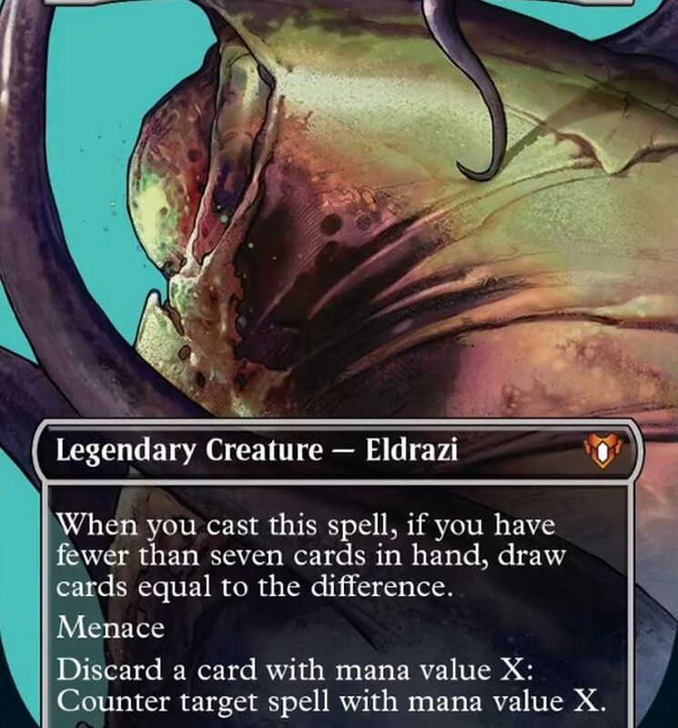 Kozilek, the Great Distortion (Borderless Profile) [Commander Masters]