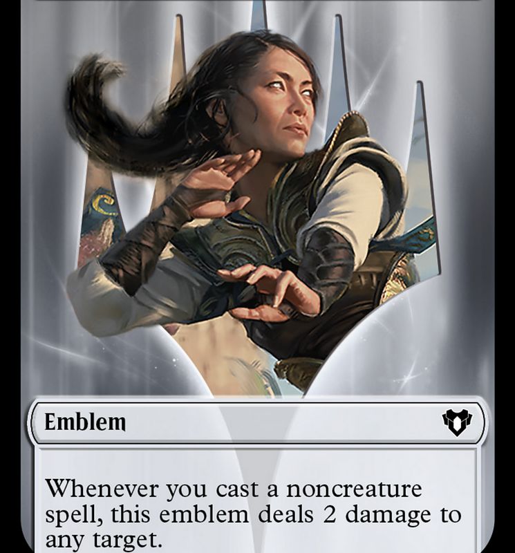 Narset of the Ancient Way Emblem // Wizard Double-Sided Token [Commander Masters Tokens]