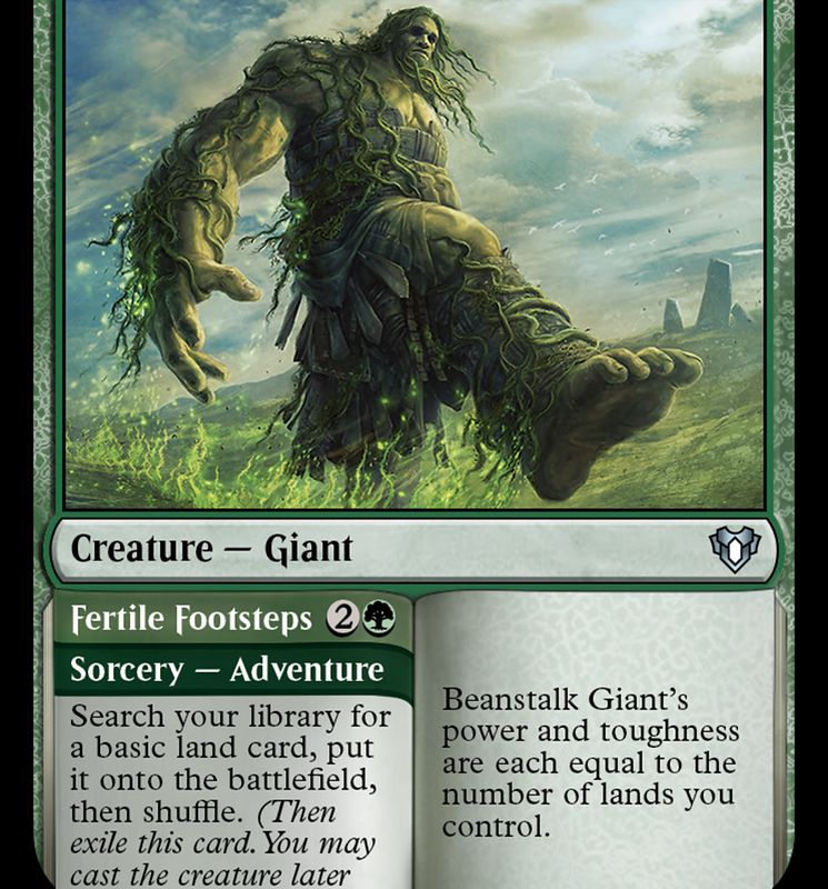 Beanstalk Giant // Fertile Footsteps [Commander Masters]
