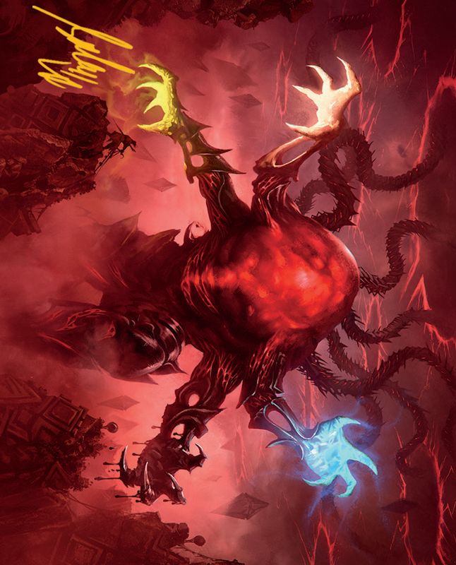 Omnath, Locus of All Art Card (51) (Gold-Stamped Signature) [March of the Machine Art Series]