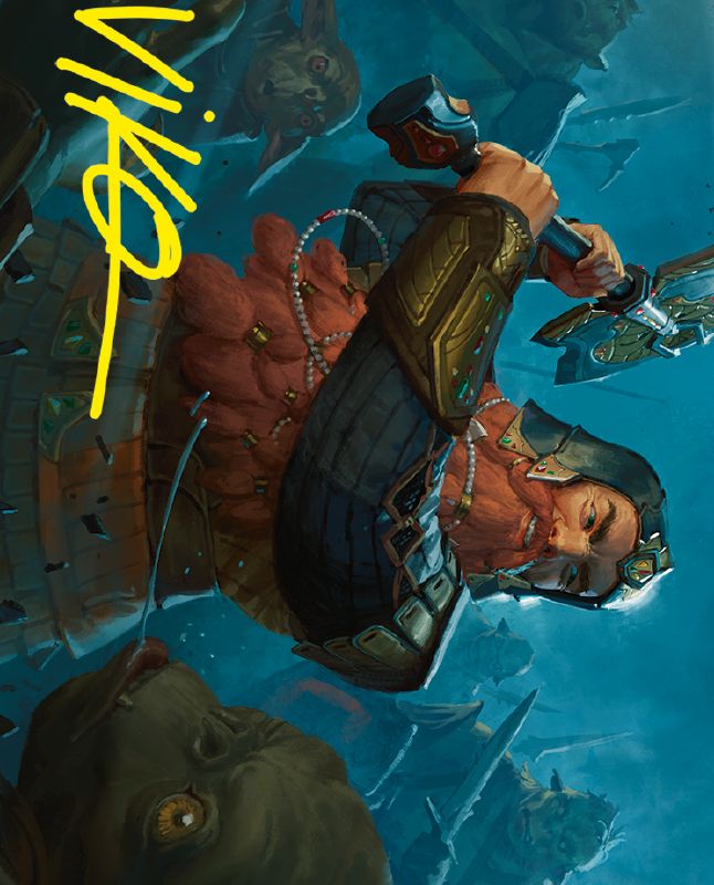 Gimli, Counter of Kills Art Card (10/81) (Gold-Stamped Signature) [The Lord of the Rings: Tales of Middle-earth Art Series]