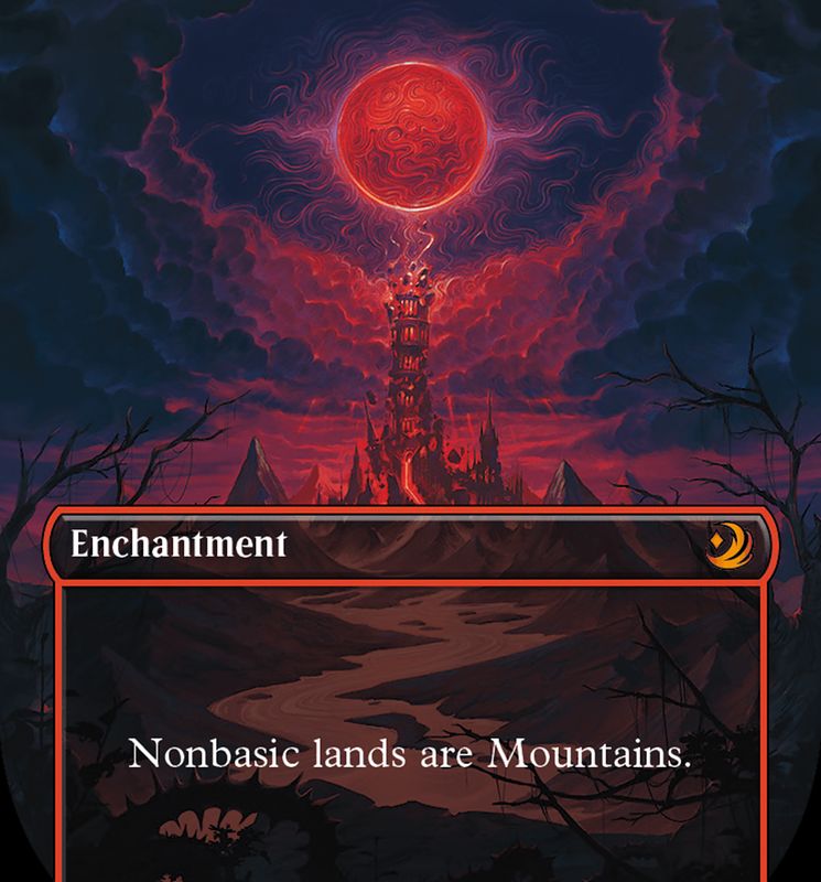 Blood Moon (Anime Borderless) (Confetti Foil) [Wilds of Eldraine: Enchanting Tales]