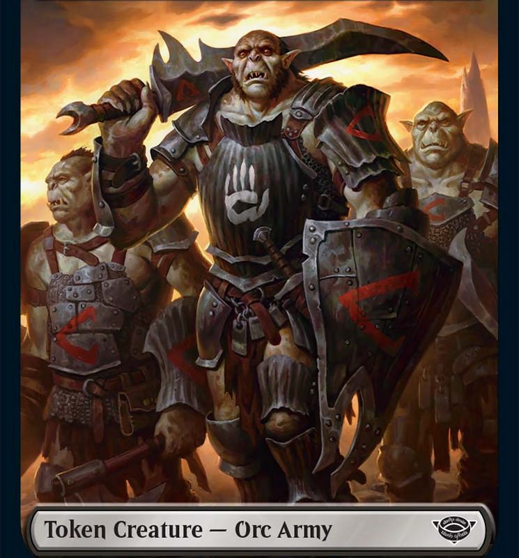 Orc Army (06) // Orc Army (05) Double-Sided Token [The Lord of the Rings: Tales of Middle-Earth Tokens]