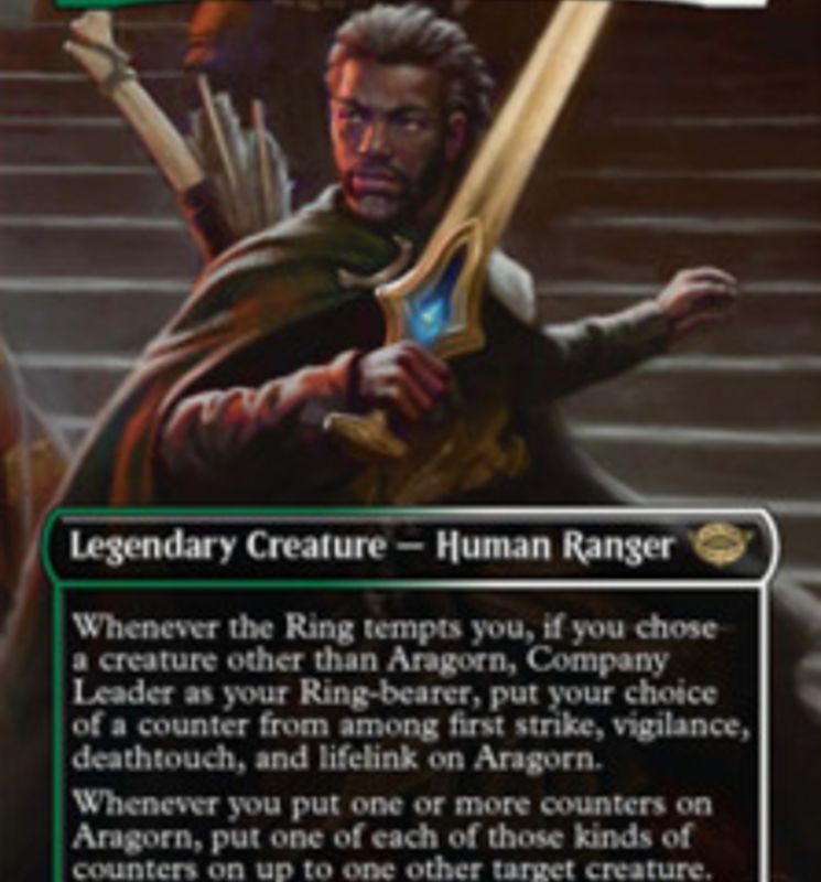 Aragorn, Company Leader (Borderless Alternate Art) [The Lord of the Rings: Tales of Middle-Earth]