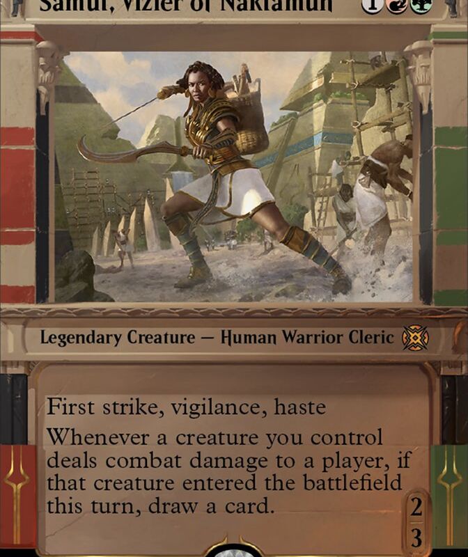Samut, Vizier of Naktamun (Showcase Halo Foil) [March of the Machine: The Aftermath]