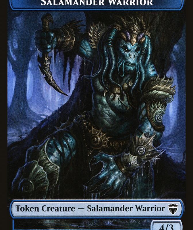 Copy (013) // Salamander Warrior Double-Sided Token [Commander Legends Tokens]