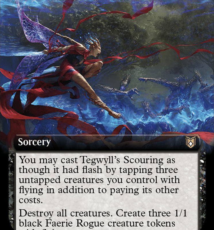Tegwyll's Scouring (Extended Art) [Wilds of Eldraine Commander]