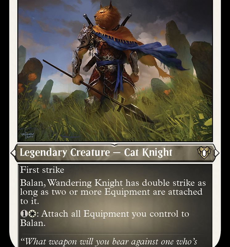 Balan, Wandering Knight (Foil Etched) [Commander Masters]