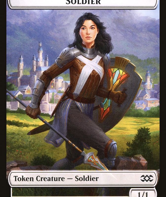 Copy // Soldier Double-Sided Token [Double Masters Tokens]