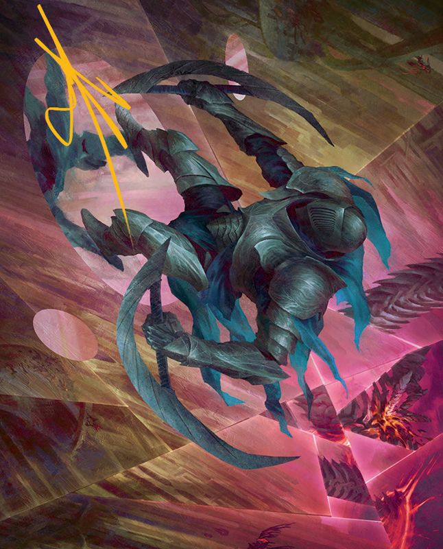Xerex Strobe-Knight Art Card (Gold-Stamped Signature) [March of the Machine Art Series]
