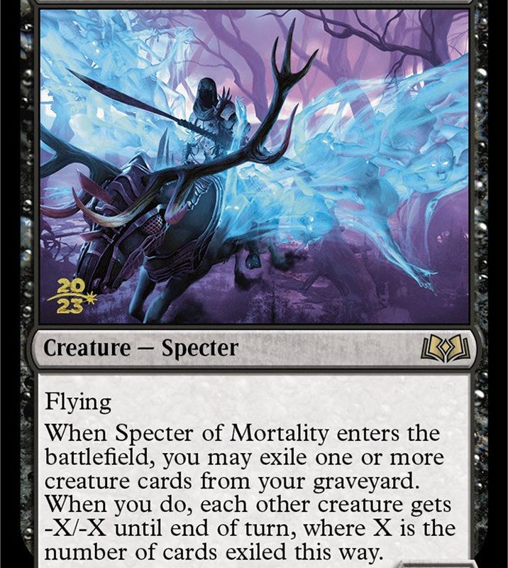 Specter of Mortality [Wilds of Eldraine Prerelease Promos]