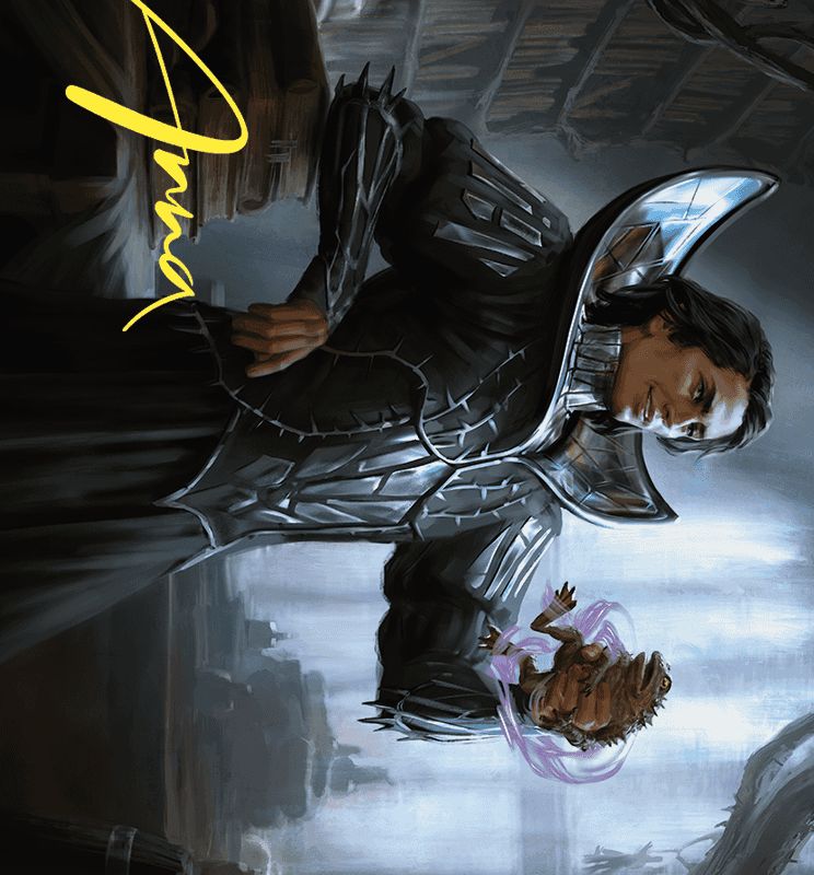 Spiteful Hexmage Art Card (Gold-Stamped Signature) [Wilds of Eldraine Art Series]