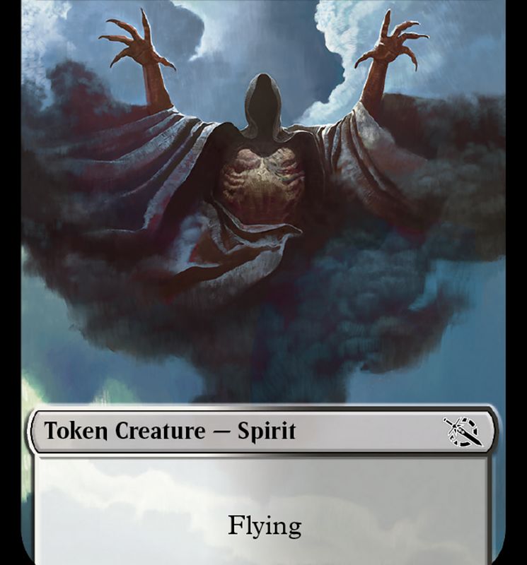 Knight (7) // Spirit (14) Double-Sided Token [March of the Machine Commander Tokens]