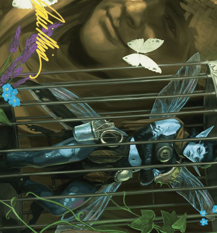 Cooped Up Art Card (Gold-Stamped Signature) [Wilds of Eldraine Art Series]