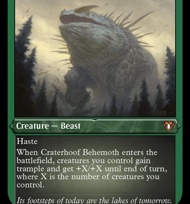 Craterhoof Behemoth (Foil Etched) [Commander Masters]