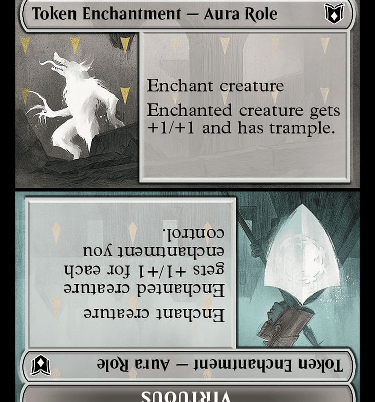 Copy // Monster Role / Virtuous Role Double-Sided Token [Wilds of Eldraine Commander Tokens]