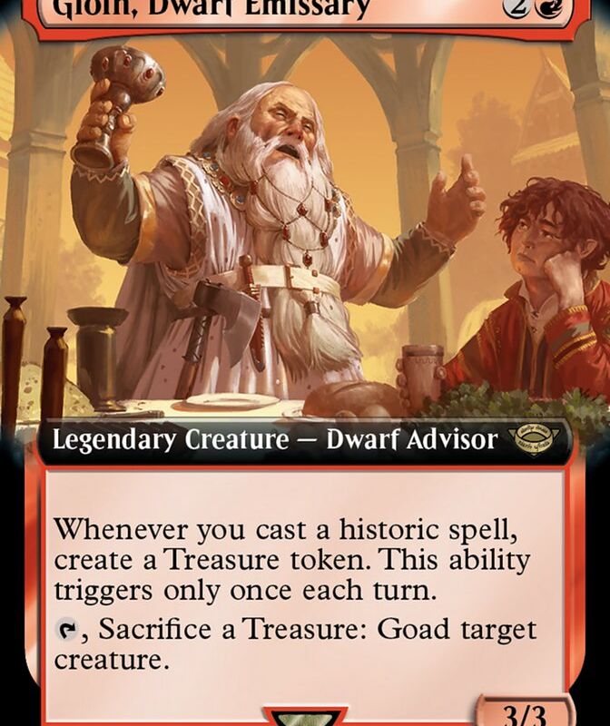 Gloin, Dwarf Emissary (Extended Art) [The Lord of the Rings: Tales of Middle-Earth]