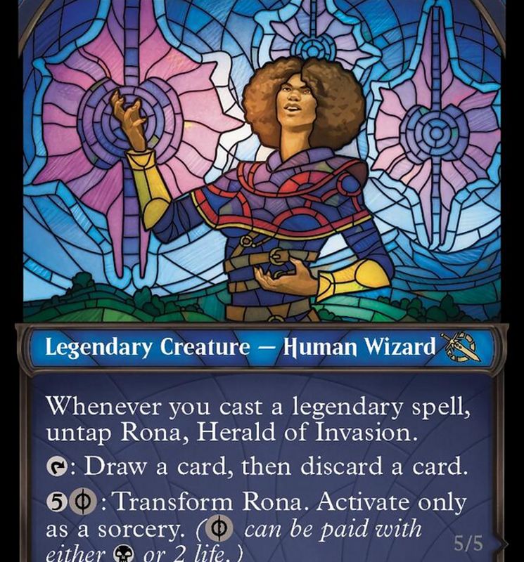 Rona, Herald of Invasion // Rona, Tolarian Obliterator (Showcase Planar Booster Fun) [March of the Machine]