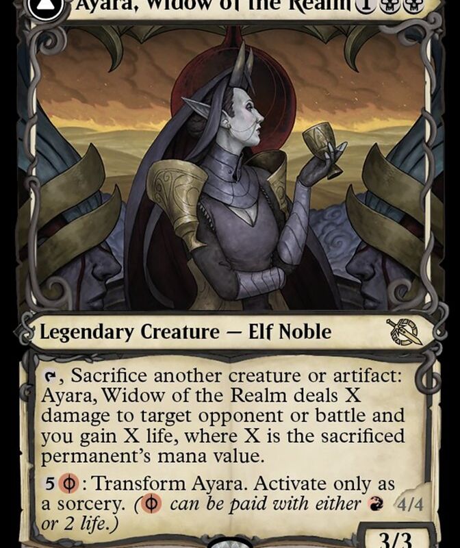Ayara, Widow of the Realm // Ayara, Furnace Queen (Showcase Planar Booster Fun) [March of the Machine]