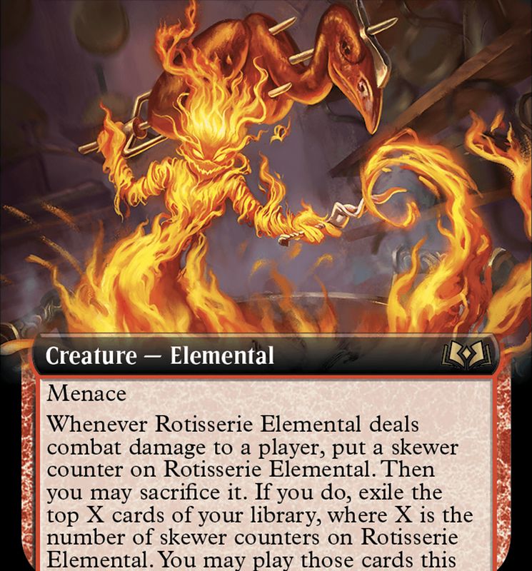 Rotisserie Elemental (Extended Art) [Wilds of Eldraine]