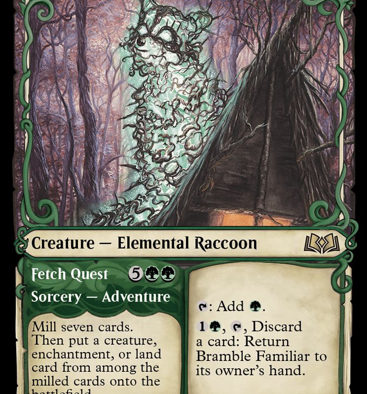 Bramble Familiar // Fetch Quest (Showcase) [Wilds of Eldraine]