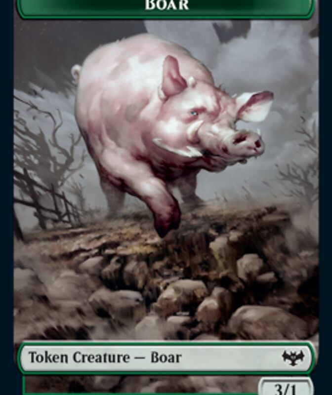Copy // Boar Double-Sided Token [Innistrad: Crimson Vow Tokens]