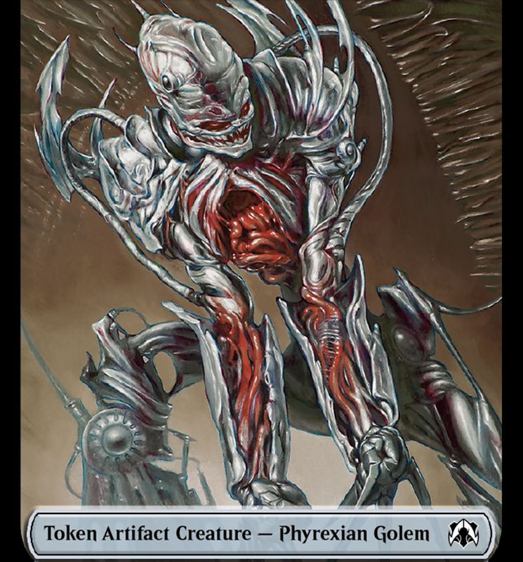 Phyrexian Golem // Construct Double-Sided Token [March of the Machine Commander Tokens]