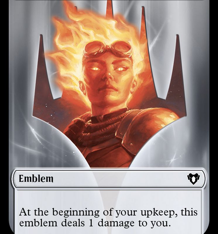 Chandra, Awakened Inferno Emblem // Wizard Double-Sided Token [Commander Masters Tokens]
