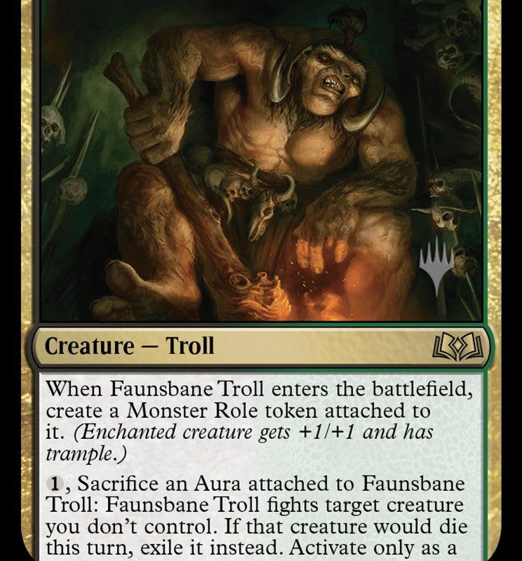 Faunsbane Troll (Promo Pack) [Wilds of Eldraine Promos]