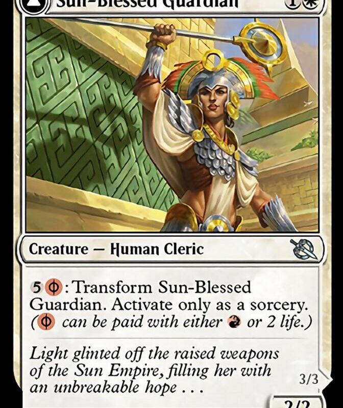 Sun-Blessed Guardian // Furnace-Blessed Conqueror [March of the Machine]