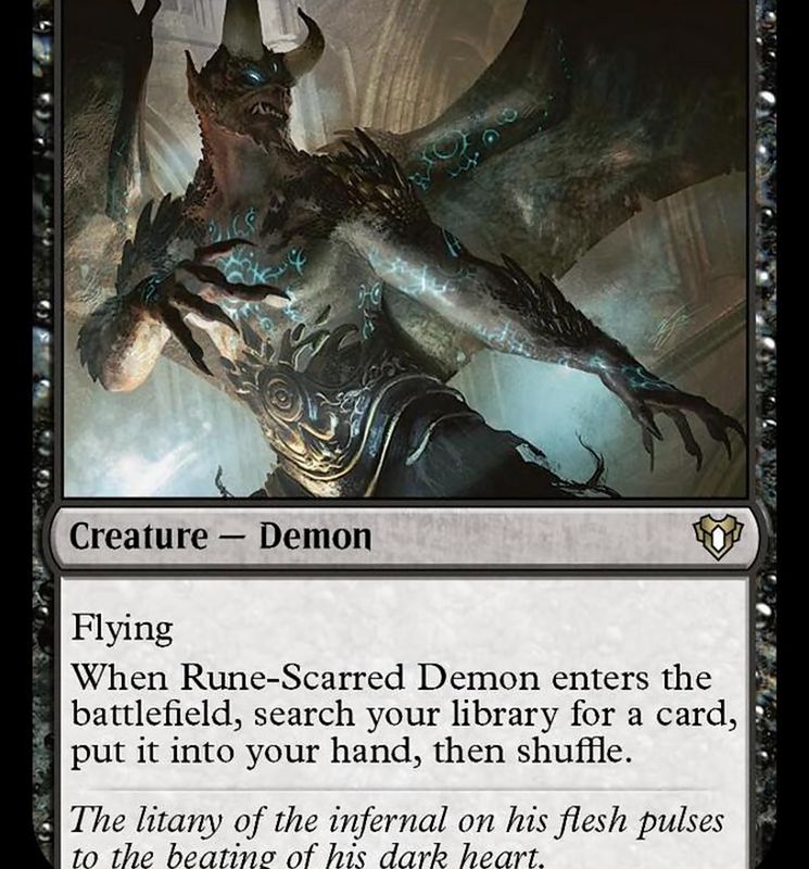 Rune-Scarred Demon [Commander Masters]