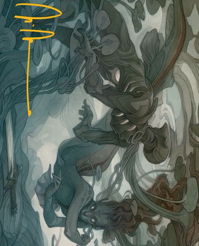 Emry, Lurker of the Loch Art Card (Gold-Stamped Signature) [March of the Machine Art Series]