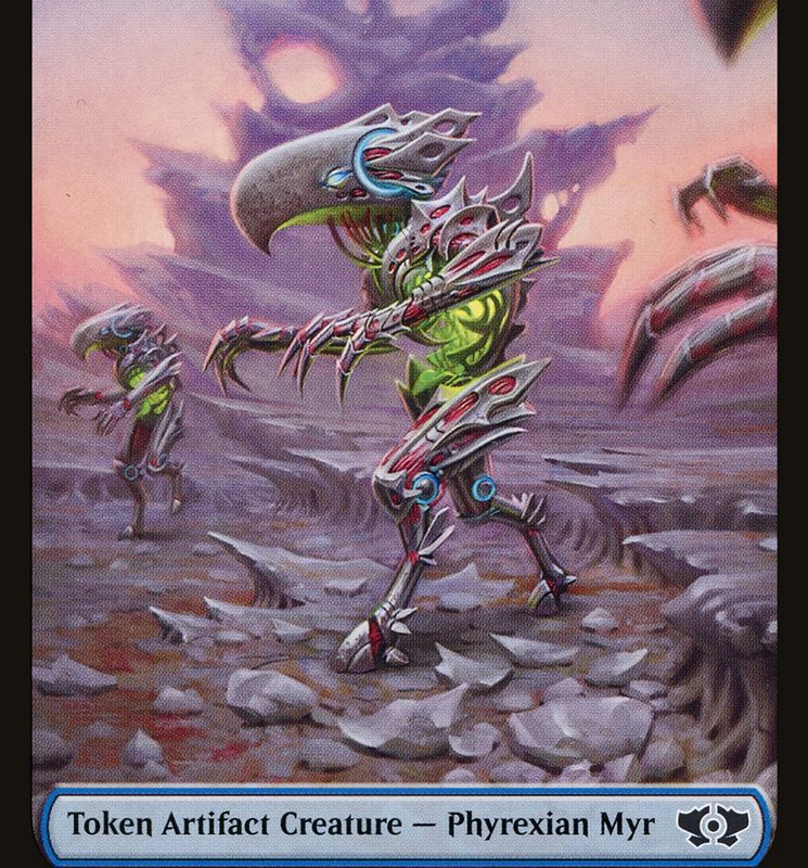 Phyrexian Myr // Dinosaur Double-Sided Token [March of the Machine Tokens]