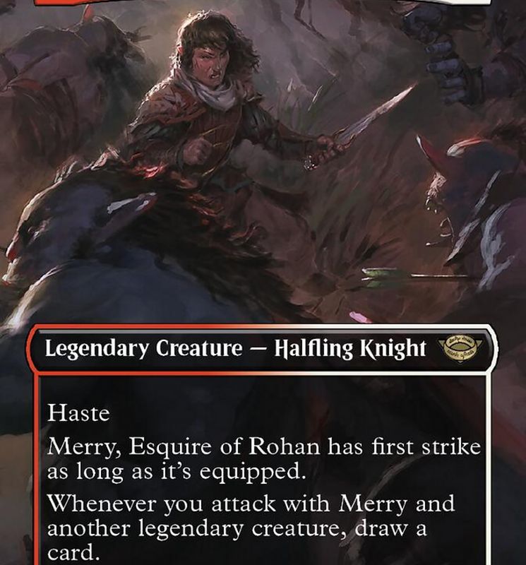 Merry, Esquire of Rohan (Borderless Alternate Art) [The Lord of the Rings: Tales of Middle-Earth]
