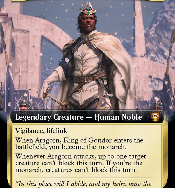 Aragorn, King of Gondor (Extended Art) [The Lord of the Rings: Tales of Middle-Earth Commander]