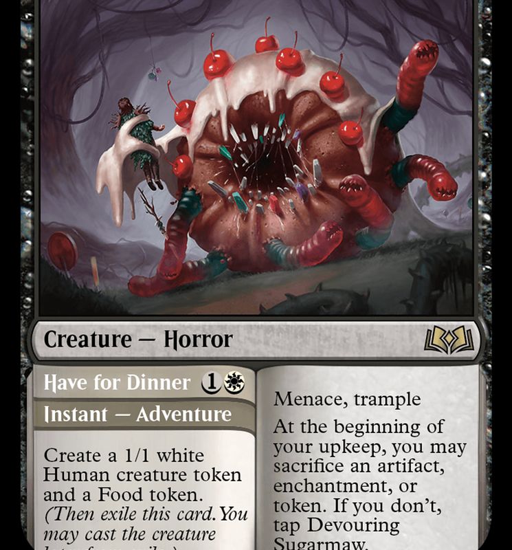 Devouring Sugarmaw // Have For Dinner [Wilds of Eldraine]