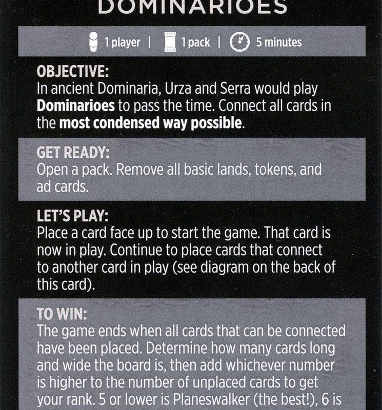 Dominarioes (Magic Minigame) [Phyrexia: All Will Be One Minigame]