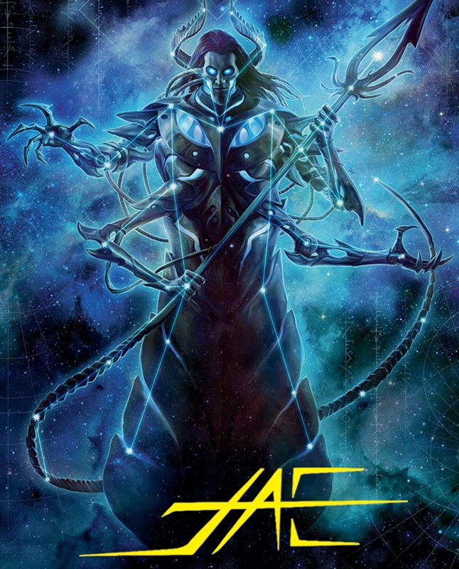 Heliod, the Warped Eclipse Art Card (Gold-Stamped Signature) [March of the Machine Art Series]