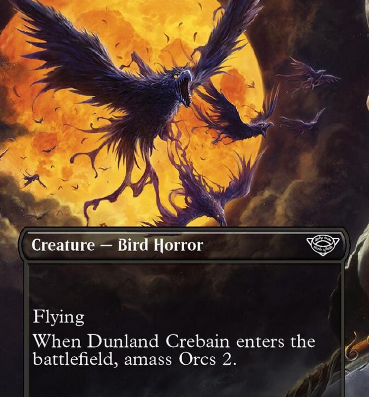Dunland Crebain (Borderless Alternate Art) [The Lord of the Rings: Tales of Middle-Earth]