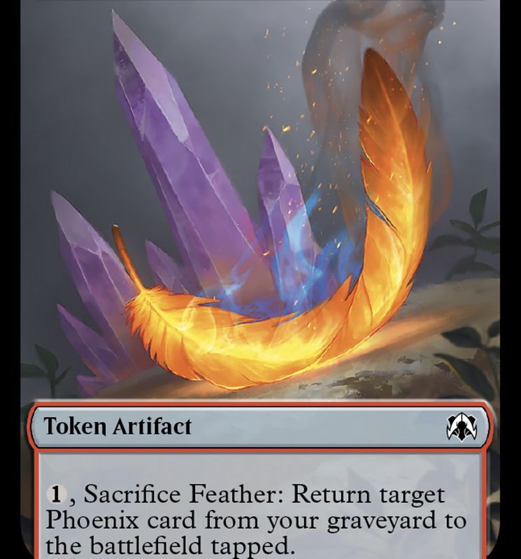 Feather // Servo Double-Sided Token [March of the Machine Commander Tokens]