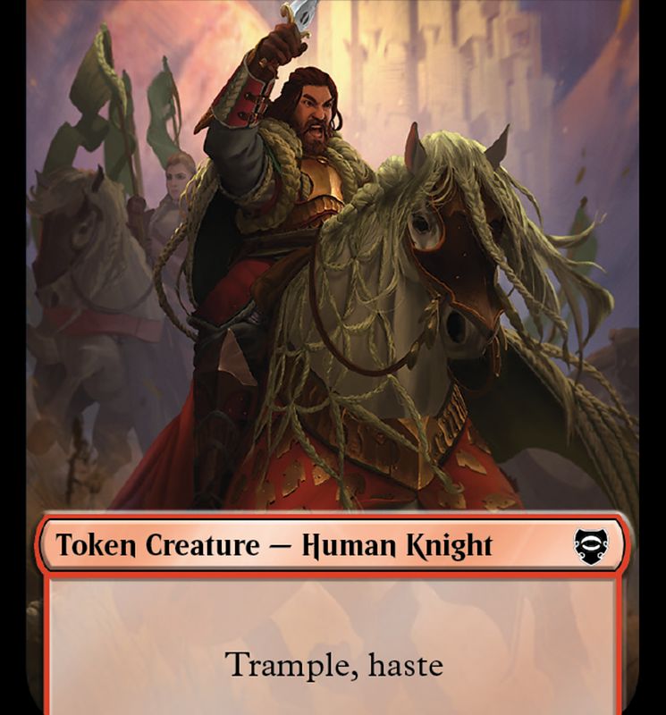 Human Knight // Human Double-Sided Token [The Lord of the Rings: Tales of Middle-Earth Commander Tokens]