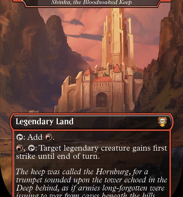 Shinka, the Bloodsoaked Keep - Helm's Deep (Surge Foil Realms and Relics) [The Lord of the Rings: Tales of Middle-Earth Commander]