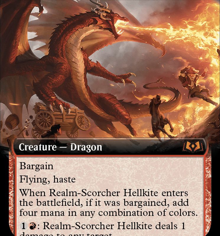 Realm-Scorcher Hellkite (Extended Art) [Wilds of Eldraine]