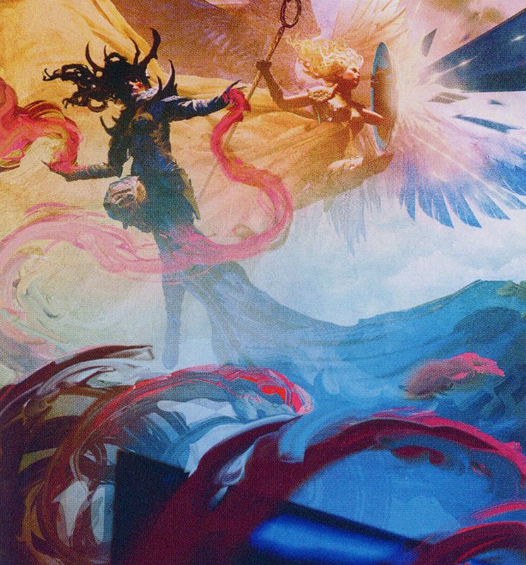 Drana and Linvala Art Card [March of the Machine Art Series]