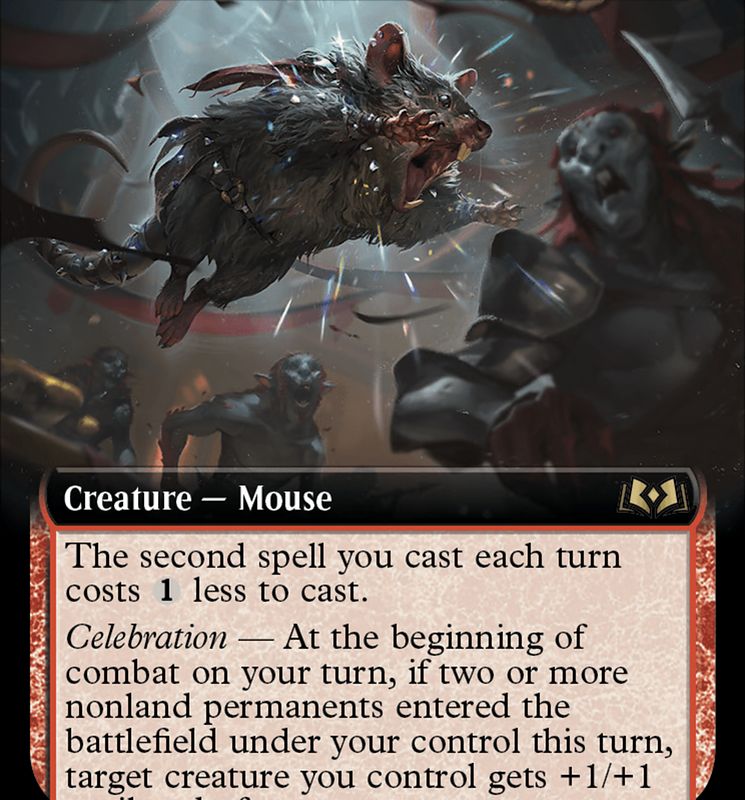 Raging Battle Mouse (Extended Art) [Wilds of Eldraine]