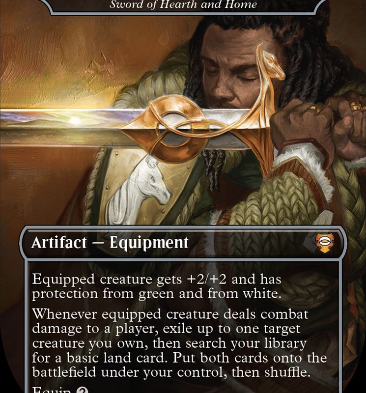Sword of Hearth and Home - Herugrim, Sword of Rohan (Surge Foil Realms and Relics) [The Lord of the Rings: Tales of Middle-Earth Commander]