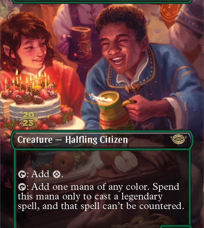 Delighted Halfling (402) [The Lord of the Rings: Tales of Middle-Earth Prerelease Promos]