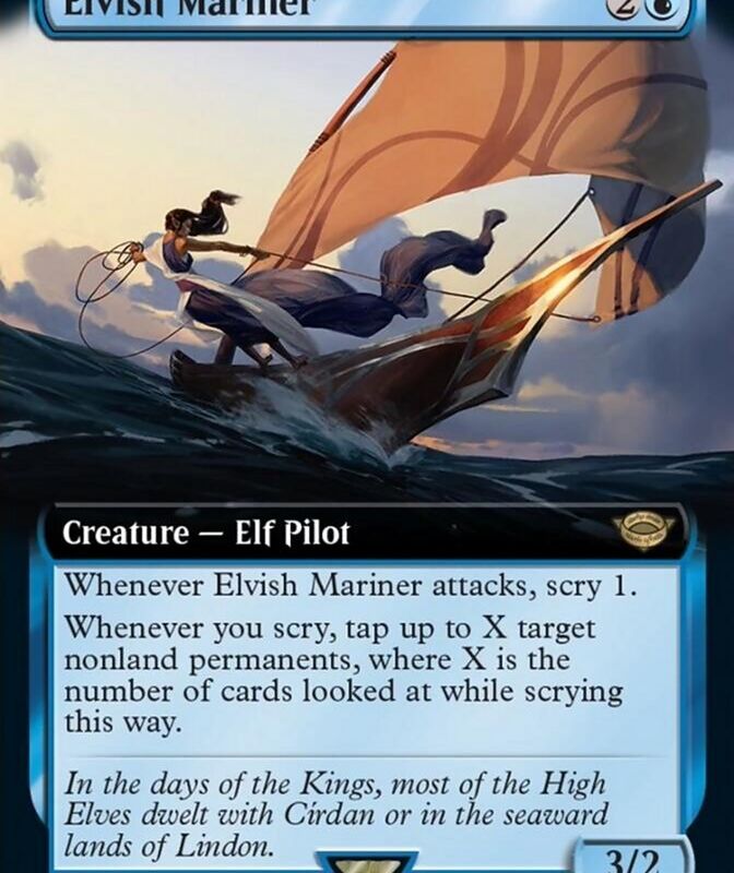Elvish Mariner (Extended Art) [The Lord of the Rings: Tales of Middle-Earth]