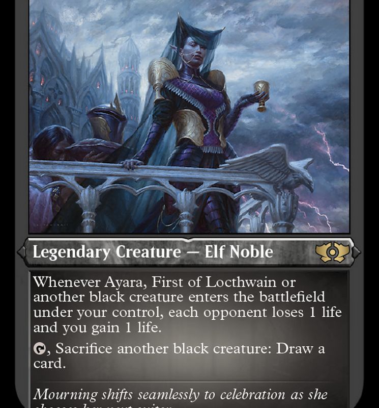 Ayara, First of Locthwain (Foil Etched) [Multiverse Legends]